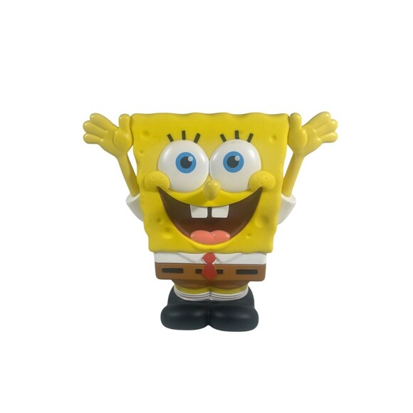 Nickelodeon Spongebob Squarepants Busted Bank 8" Molded Coin Piggy Saving Bank - Picture 4 of 11